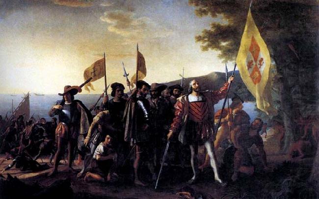 Columbus Landing at Guanahani, 1492, John Vanderlyn